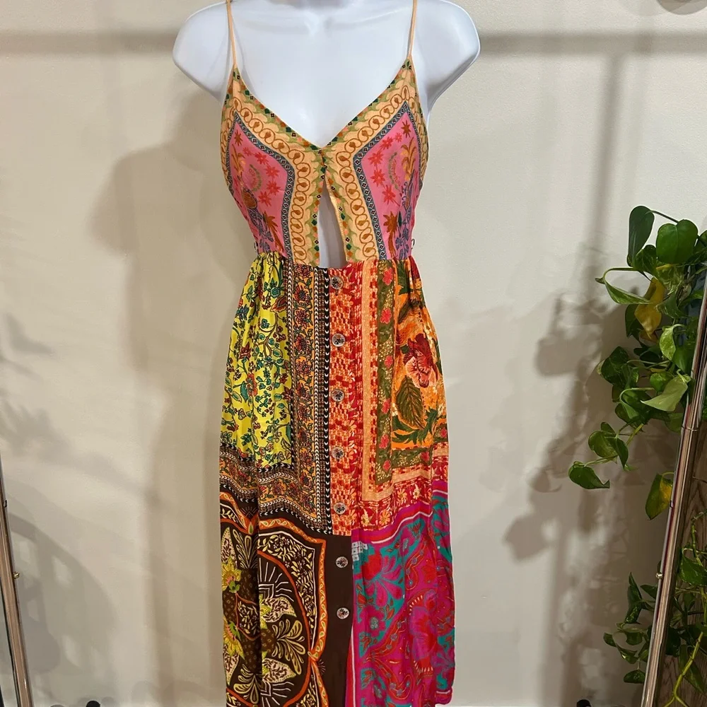 FARM Rio Multicolor Boho Midi Dress - Picture 2 of 4